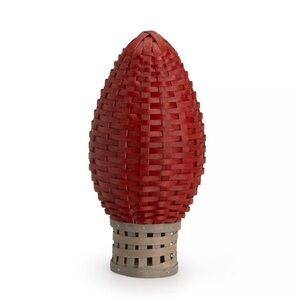 Longaberger Dresden & Co. Red Woven Christmas Bulb